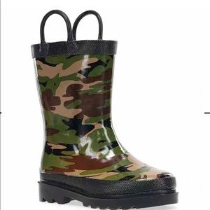 Kids Camo Rain Boots - Green